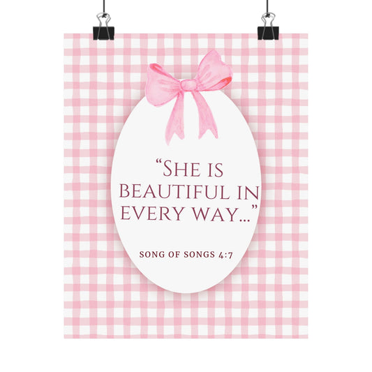 Inspirational Wall Art Poster, Motivational Decor, Gift for Her, Perfect Dorm Decor, Christian Home Decoration