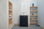 Frame 24" Dark Gray Bathroom Vanity with Integrated Sink & Brushed Nickel Hardware