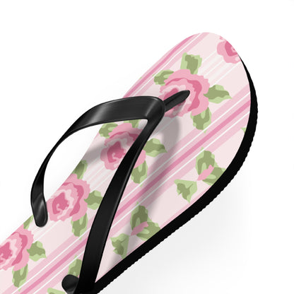 Customizable: Floral Flip Flops, Cute Summer Sandals, Beach Footwear, Vacation Essentials, Flower Printed Rubber Flip Flops