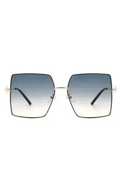Square Oversize Flat Top Large Fashion Sunglasses