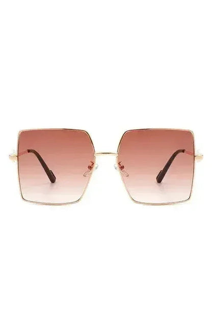 Square Oversize Flat Top Large Fashion Sunglasses