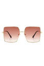 Square Oversize Flat Top Large Fashion Sunglasses
