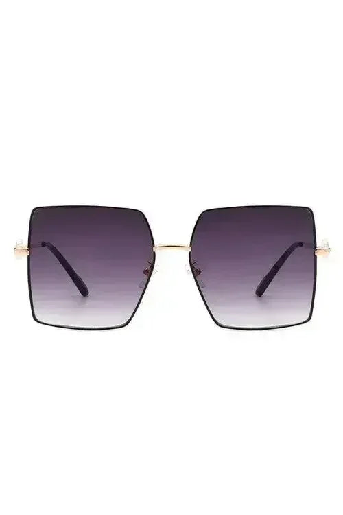 Square Oversize Flat Top Large Fashion Sunglasses