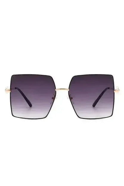 Square Oversize Flat Top Large Fashion Sunglasses