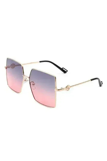 Square Oversize Flat Top Large Fashion Sunglasses