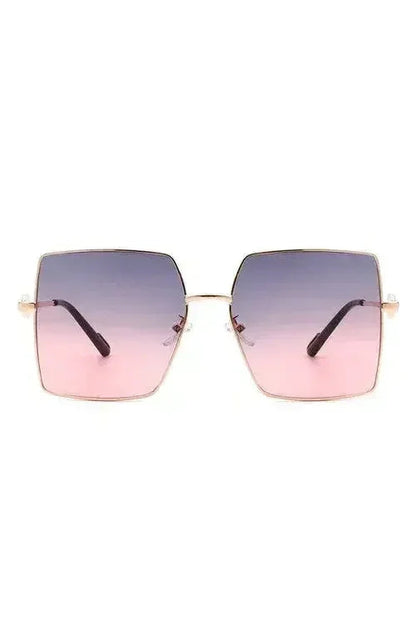 Square Oversize Flat Top Large Fashion Sunglasses