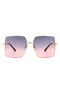 Square Oversize Flat Top Large Fashion Sunglasses