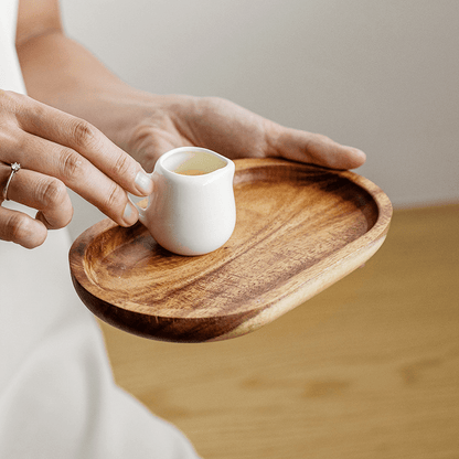 Elegant MultiPurpose Wooden Tray for Serving Snacks | Kitchen + Metal