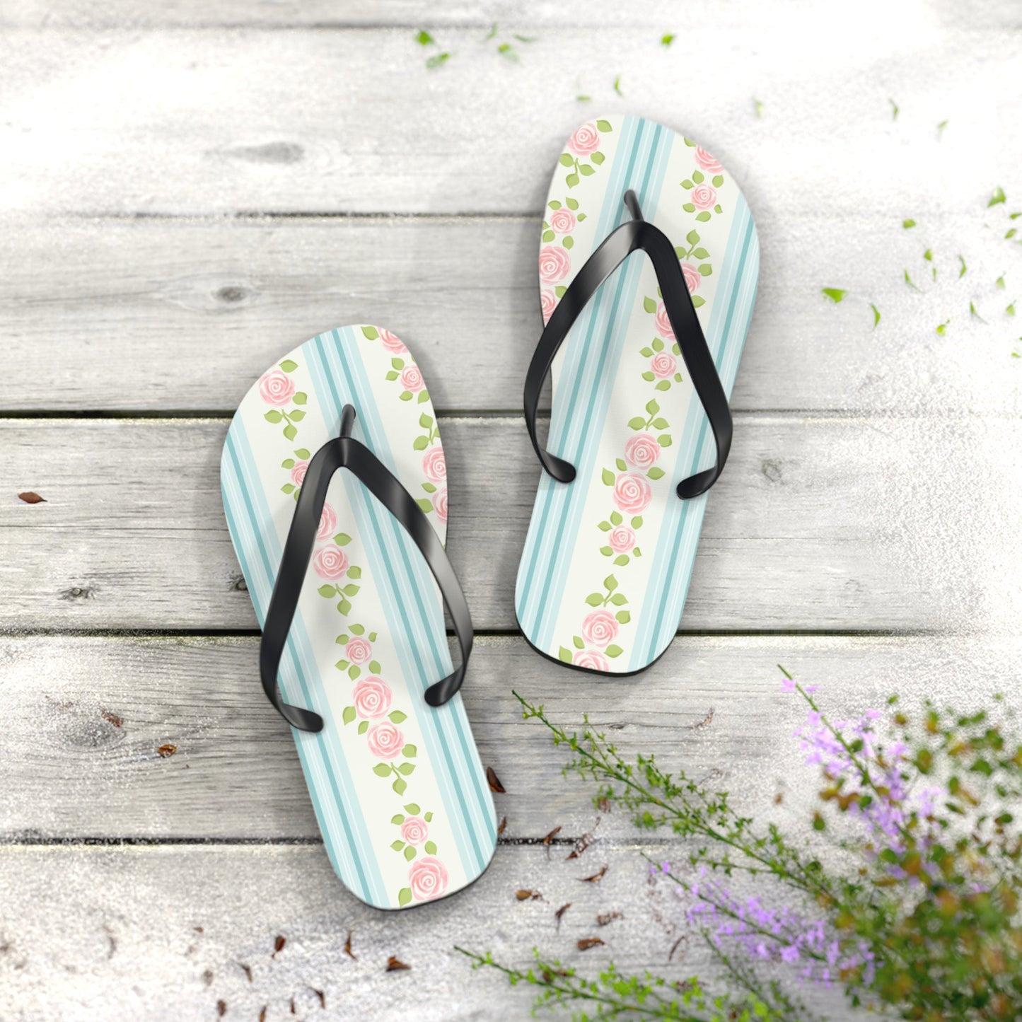 Customizable: Floral Flip Flops | Stylish Summer Sandals | Beach Footwear | Vacation Essentials | Poolside Comfort | Garden Party Sandals