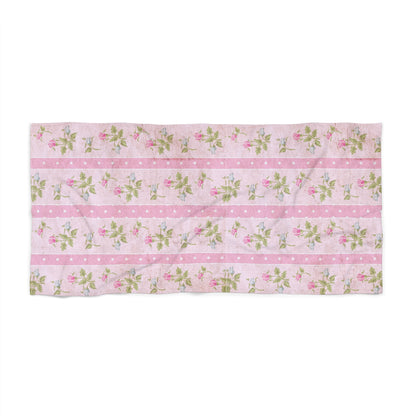 Customizable: Floral Pink Beach Towel | Summer Vibes, Poolside Essential, Travel Must-Have, Gift for Her, Warm Days