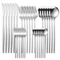 30pc Stainless Steel Cutlery Set Knives Forks Spoons