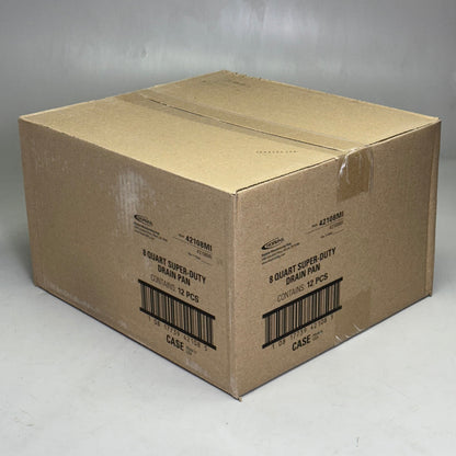 FLOTOOL (12 PACK) 8 Quart Drain Pan Sz 16.5” L x 15” W x 4” H, Black 42108MI