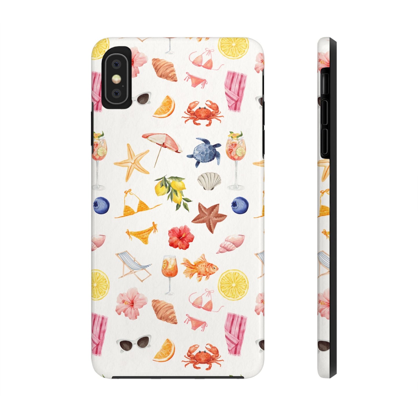 Customizable: Tropical Summer Phone Case, Vivid Coastal Design, Perfect Gift for Beach Lovers, Vacation Memories, Durable Tough Cases