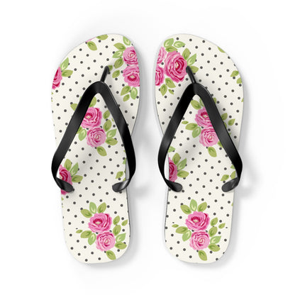 Customizable: Floral Flip Flops, Comfortable Summer Sandals, Beach Footwear, Gift for Vacation, Floral Patterns