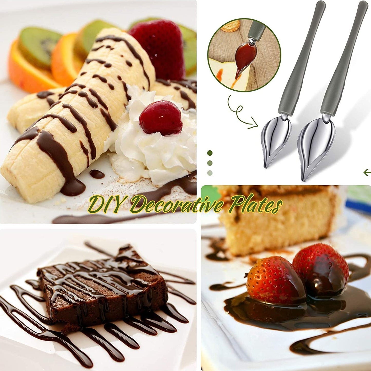 Decorative Chocolate Dipping and Art Spoons Set