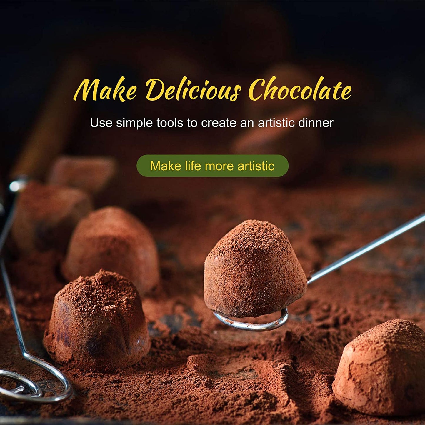 Decorative Chocolate Dipping and Art Spoons Set