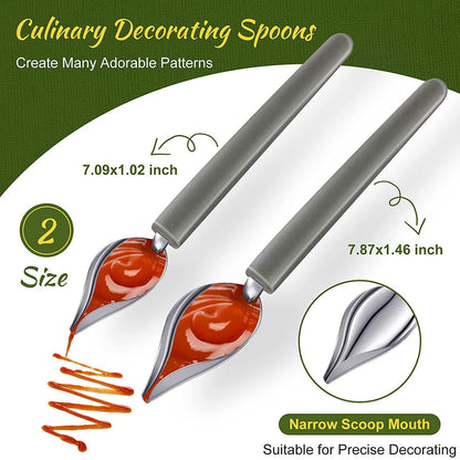 Decorative Chocolate Dipping and Art Spoons Set