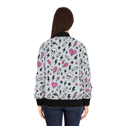 Ashen Chaos Bomber Jacket
