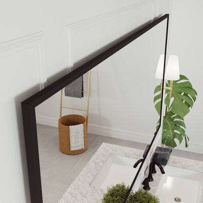 Eviva Black Black Metal Framed Mirror