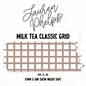 Milk Tea Classic Grid 15mm washi