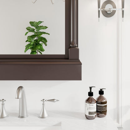 Eviva Preston Aged Chocolate Solid Wood Framed Mirror