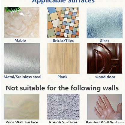 Set of 5/10 Large Adhesive Wall Hooks for Bathroom  Kitchen