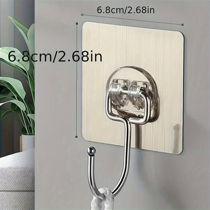 Set of 5/10 Large Adhesive Wall Hooks for Bathroom  Kitchen