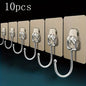Set of 5/10 Large Adhesive Wall Hooks for Bathroom  Kitchen