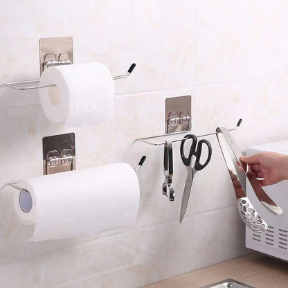 Stainless Steel Wall-Mounted Paper Towel Holder - Versatile Kitchen &