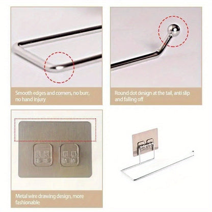 Stainless Steel Wall-Mounted Paper Towel Holder - Versatile Kitchen &
