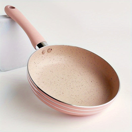 Elegant 165cm NonStick Pink Skillet with Wooden Handle
