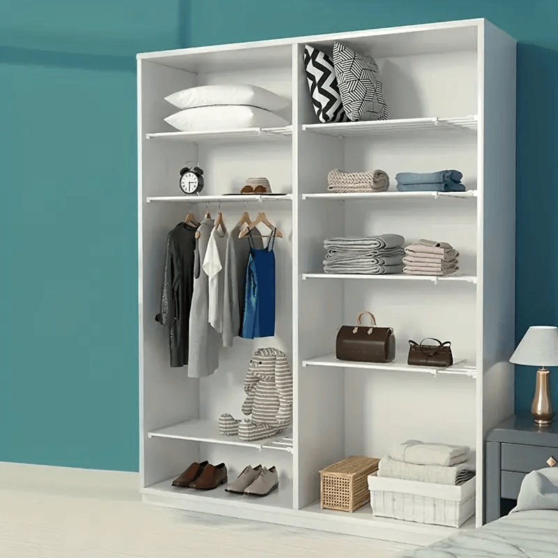 Space-Saving Shelf Rack – Double Your Closet Space in Seconds!