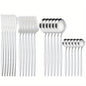 24Piece Gold Stainless Steel Portuguese Flatware Set