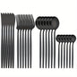 24Piece Gold Stainless Steel Portuguese Flatware Set