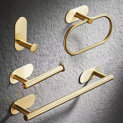 SelfAdhesive Gold Towel Bar  No Drill Needed