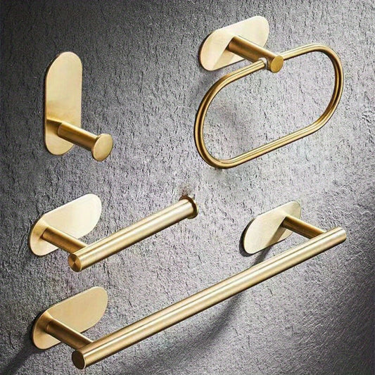 SelfAdhesive Gold Towel Bar  No Drill Needed