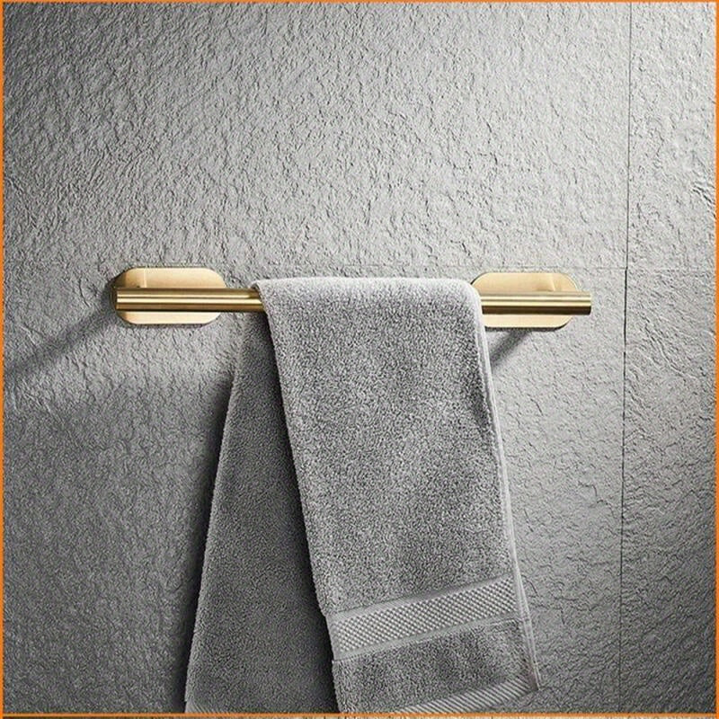 SelfAdhesive Gold Towel Bar  No Drill Needed