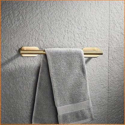 SelfAdhesive Gold Towel Bar  No Drill Needed