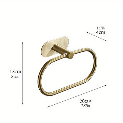 SelfAdhesive Gold Towel Bar  No Drill Needed