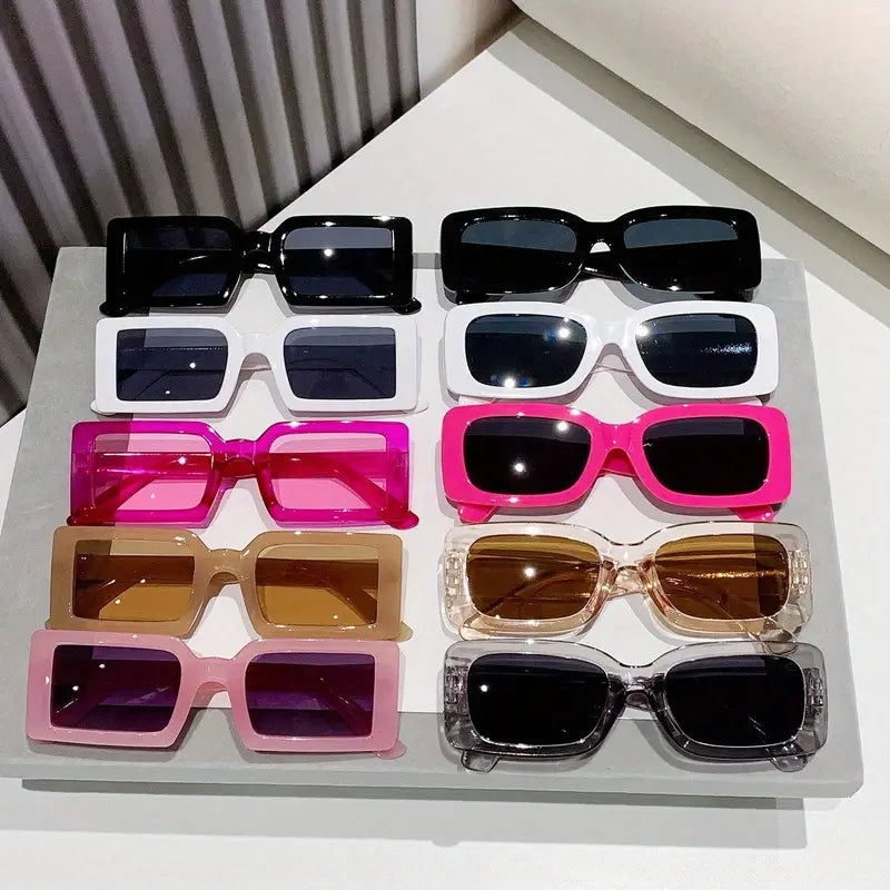 Casual Retro Vintage Rectangle-Square Sunglasses