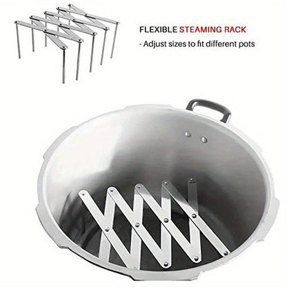 stainless steel drying rack used in a pot