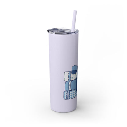 Customizable: Girly Book Club Skinny Tumbler with Straw, 20oz | Perfect for Events, Gifts, Coffee, and Summer Drinks