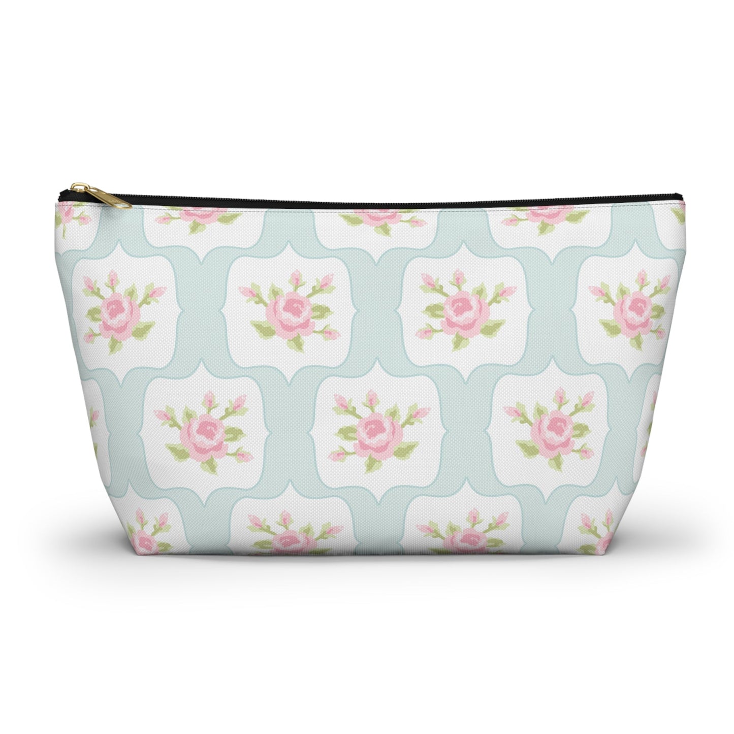 Customizable: Chic Floral Accessory Pouch, Makeup Bag, Cosmetic Case, Toiletries Organizer, Gift for Her
