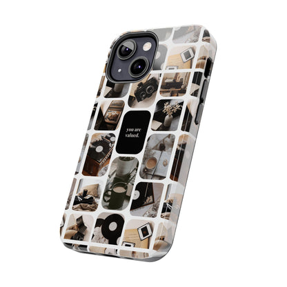 Retro Collage Phone Case - You Are Valued, Durable Protection for Your Device, Thoughtful Gift for Friends & Family, Perfect for Any [...]