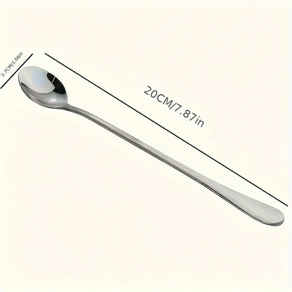 8Piece Stainless Steel Long Handle Spoon Set