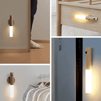 Intelligent Human Body Induction LED Night Light – Rechargeable Wall Light for Hallway, Closet & Bathroom