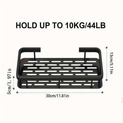 Durable Black Stainless Steel Shower Caddy  20KG Capacity