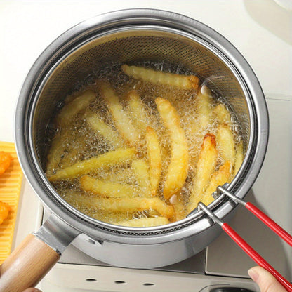 Stainless Steel MultiPurpose Cookware Set with Fry Basket