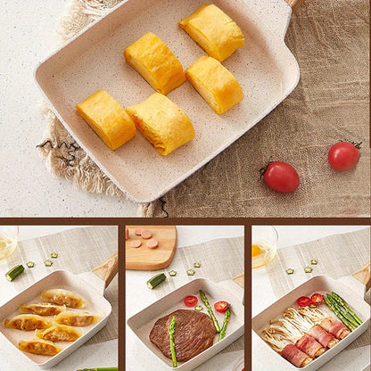 NonStick Japanese Omelette Pan with Wood Handle