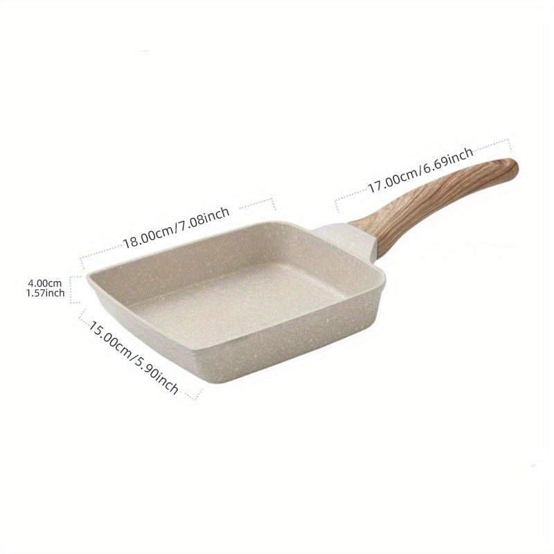 NonStick Japanese Omelette Pan with Wood Handle